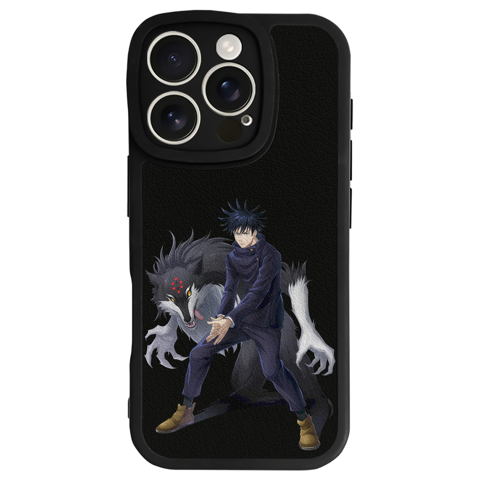 （画像用） 呪術廻戦 Jujutsu Kaisen 【iPhone 16シリーズ対応】シリコンスマホケース（レザー調） 材質：シリコン